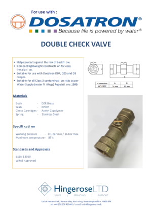 Double Check Valve